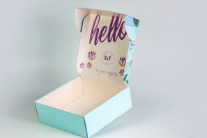 big box for tea with branded printing