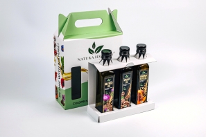 коробка с разделителем для стеклянных бутылок